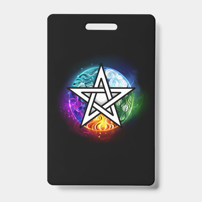 Crachá Wiccan pentagram (Frente)