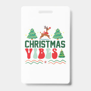 Crachá Xmas Gift Xmas Vibes