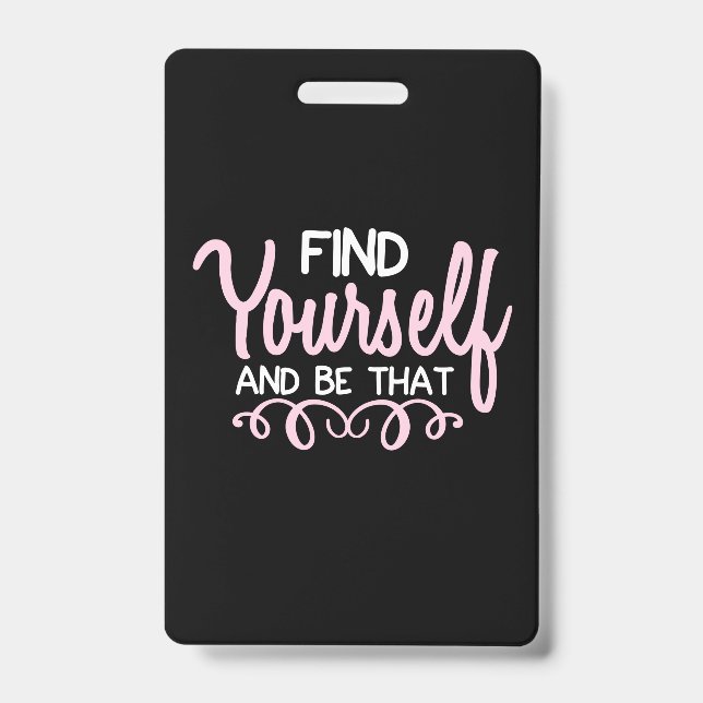 Crachá Yoga Lover | Find Yourself And Be That (Frente)