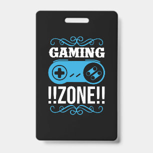 Crachá Zona de Presentes de Jogos Gamer Gift