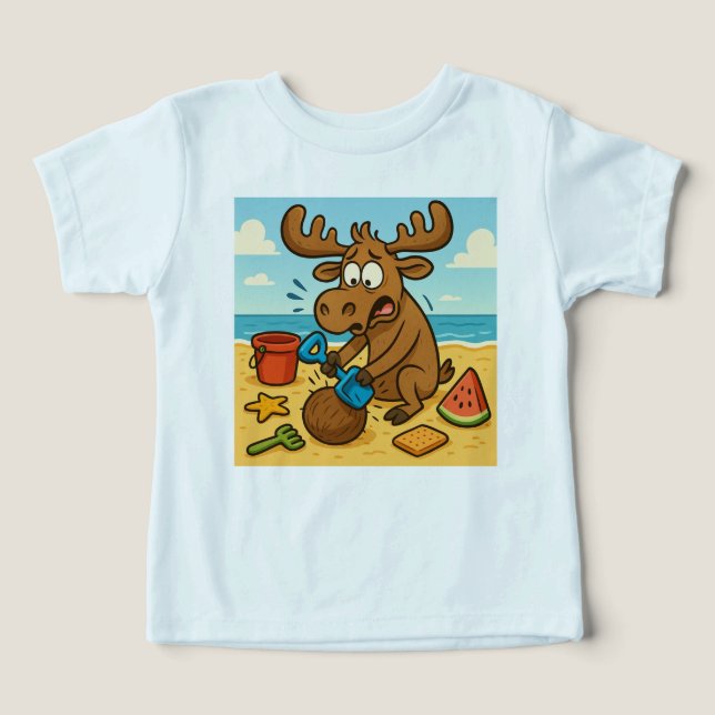 Crackin’ Coconuts – Funny Beach Tee for Kids (Design frontal)