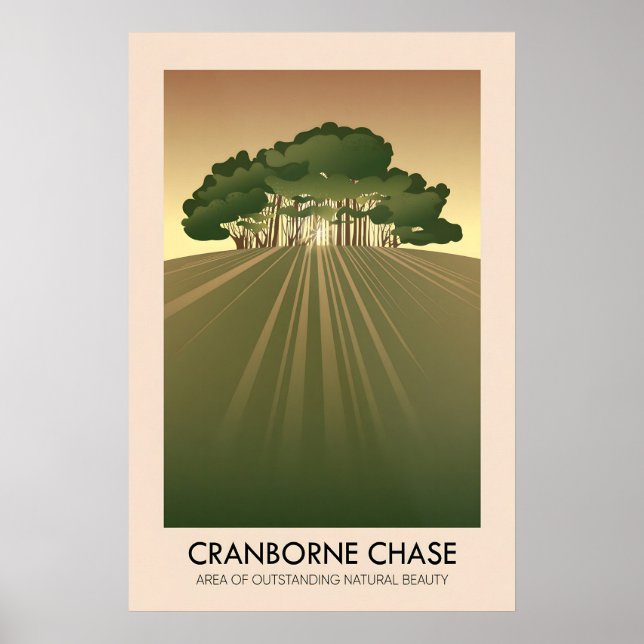 Cranborne Chase AONB Travel Poster (Frente)