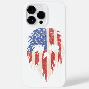 Cráneo de Barba com Bandeira dos EUA   Design Patr