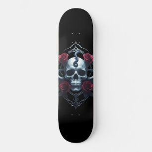 Cráneo y serpiente skateboard gótico