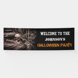 Crânio Assustador e Bandeira do Festa de Hallowee