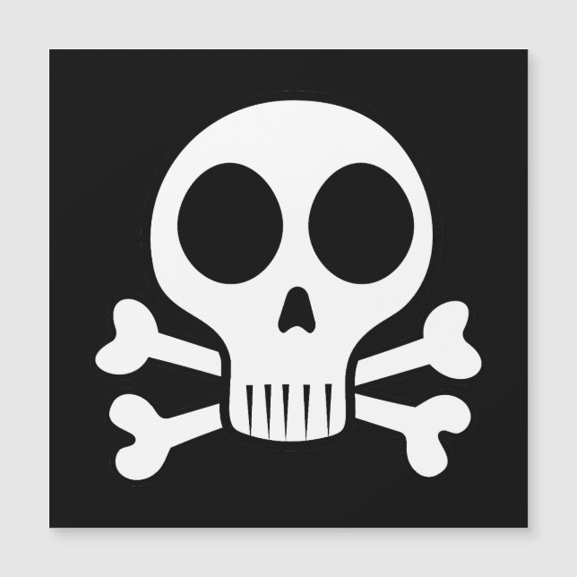 crânio assustador em um fundo preto (Frente)