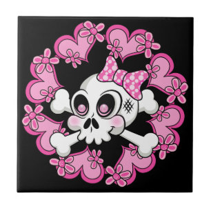 Crânio bonito e corações