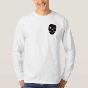 Crânio - camisa longa da Capa de Henley das canva