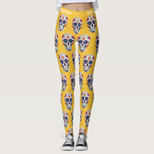 Crânio Colorido Día de los Muertos Leggings