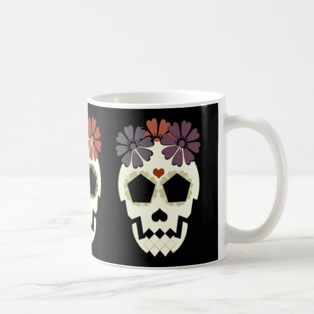 Crânio com caneca das flores (Direita)