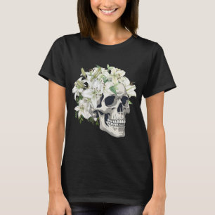Cranio com Lírios Brancos CAMISA FEMININA