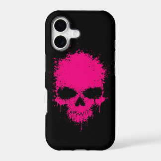 Crânio cor-de-rosa do Splatter do gotejamento