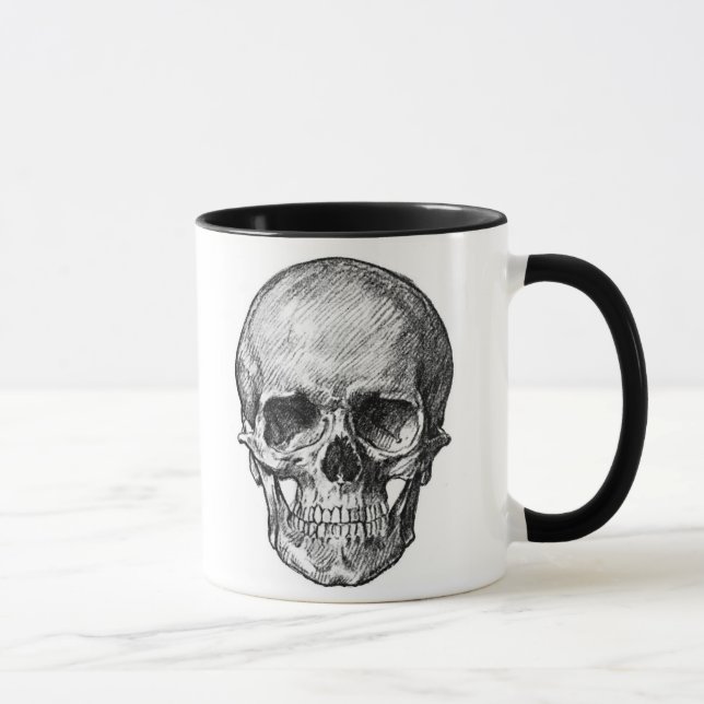 crânio da criança e caneca do crânio do adulto (Direita)