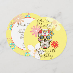 Cranio de Açúcar Amarelo, Convite Floral Hippie Ro