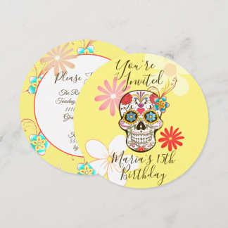 Cranio de Açúcar Amarelo, Convite Floral Hippie Ro
