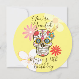 Cranio de Açúcar Amarelo, Convite Floral Hippie Ro