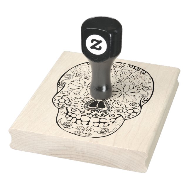 Crânio de Açúcar, Dia dos Mortos, Carimbo de 4" x  (Carimbo)