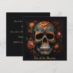 Cranio de Açúcar Floral Dia de los Muertos Calaver