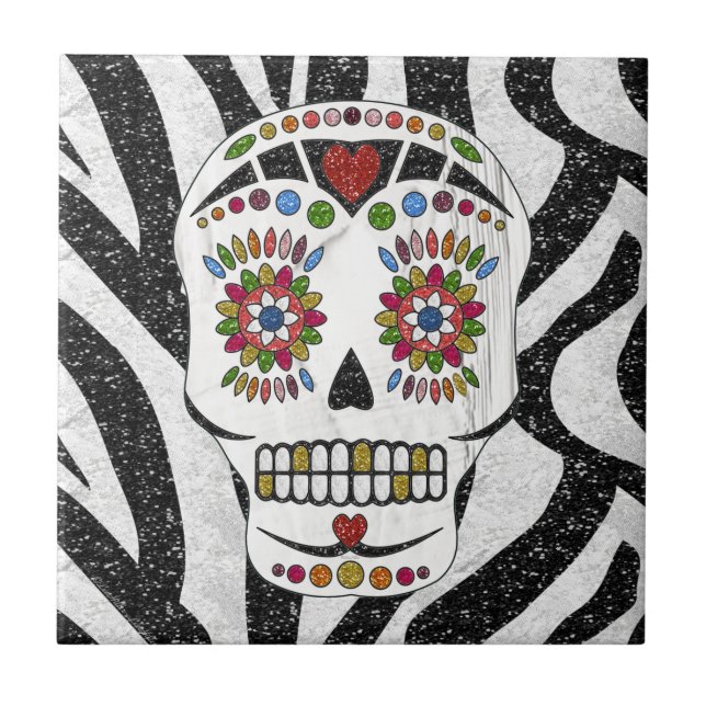 Crânio de Açúcar Rockabilizável RAB na Impressão Z (Frente)