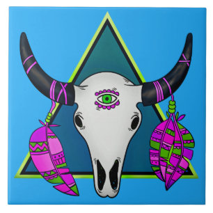 crânio de animal tribal