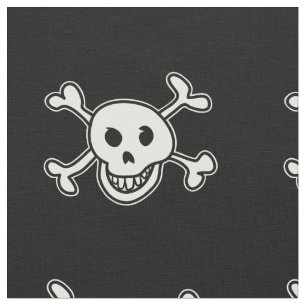 Crânio de bandeira de pirata e tecido do teste