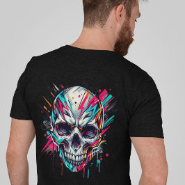 Crânio de Esqueleto Divertido, Abstrato, Camiseta