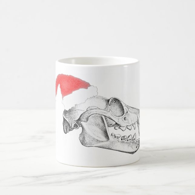 Crânio de raposa voadora, Natal, caneca de café (Centro)