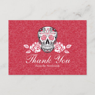 Crânio do açúcar + Rosas Vazio de Cartões de agrad