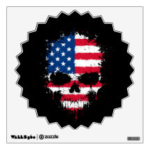 Crânio do Splatter do gotejamento da bandeira dos