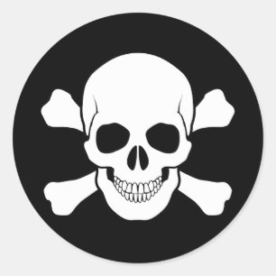 CRÂNIO E ETIQUETA DOS CROSSBONES