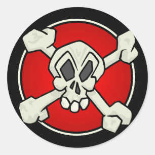 Crânio e etiqueta dos Crossbones