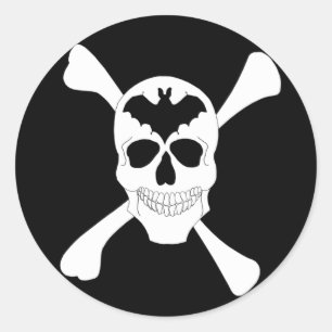 Crânio e etiquetas dos Crossbones
