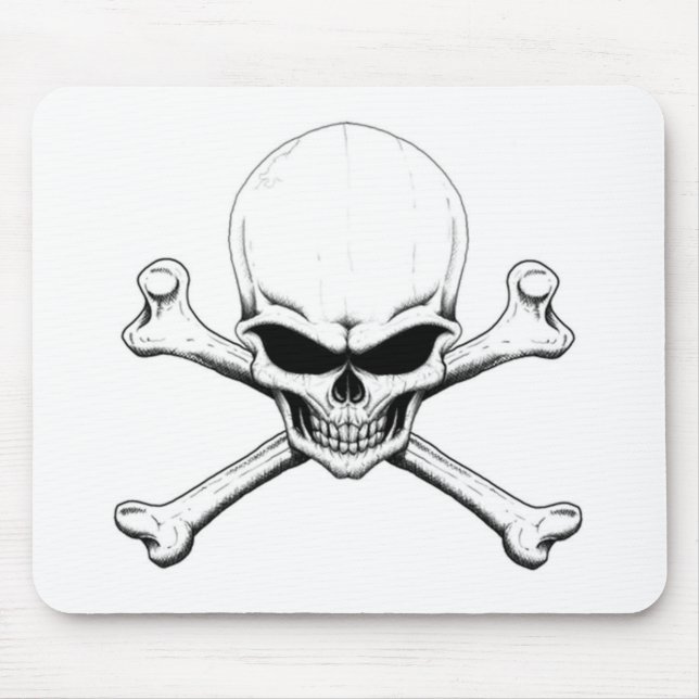 crânio e mousepad dos crossbones (Frente)