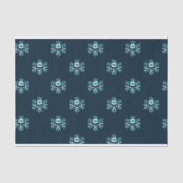 Crânio e papel tecidos de Natal em Floco de Neve