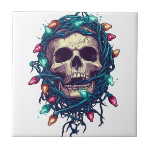 Crânio Emaranhado de Skullmas - Esqueleto de Natal