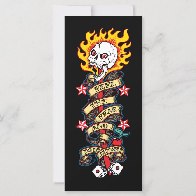 Crânio flamejante sente o medo (Frente)