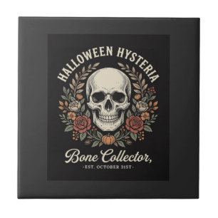Cranio Floral de Halloween Design de Colecionador 
