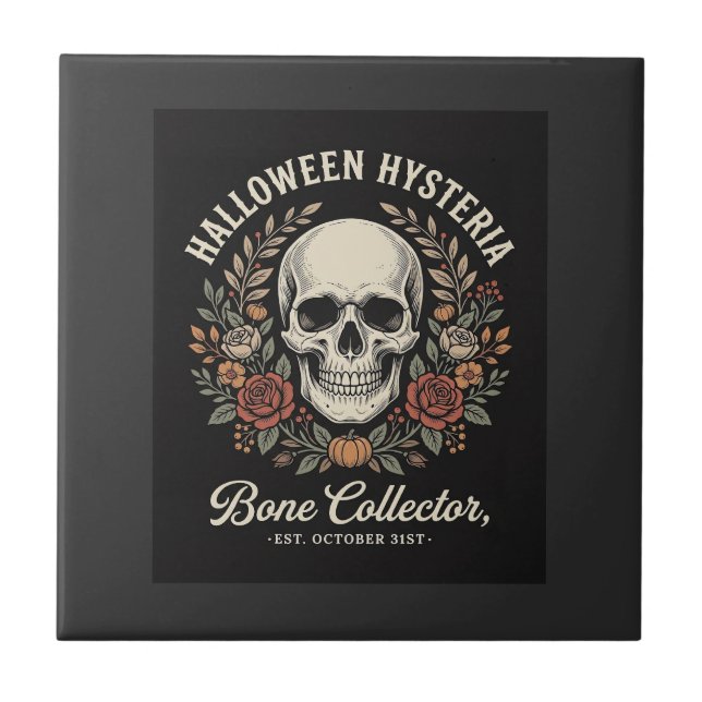Cranio Floral de Halloween Design de Colecionador  (Frente)