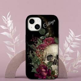 Crânio Floral Vermelho Personalizado