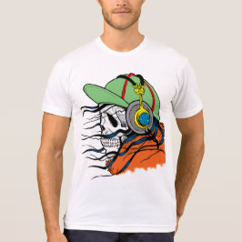 Crânio, Fones de ouvido, Capuz, Chapéu, Camiseta