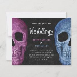 Crânio Gótico Cor-de-rosa azul Halloween Orçamento