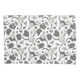 Crânio Gótico De Animais Com Padrão De Flores