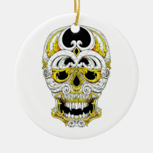 Crânio gótico do ornamento do símbolo legal do