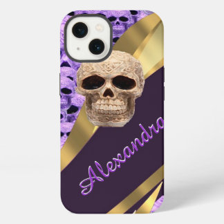 Crânio gótico púrpura personalizado