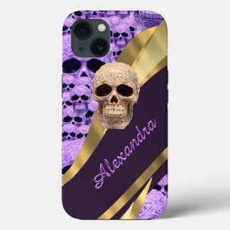Crânio gótico púrpura personalizado