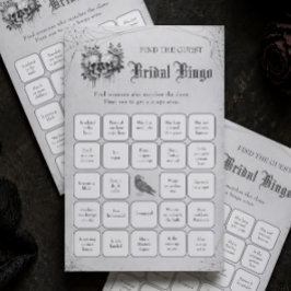 Crânio Halloween Encontre o Jogo de Bingo de Noiva