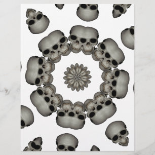 Crânio Humano assustador Mandala