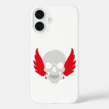 crânio incrível com asas