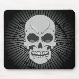 Crânio irritado: Ilustração do vetor: Mousepad