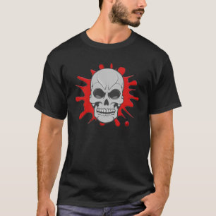 Crânio irritado & sangue Splat: Camisa feita sob
